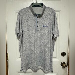 Greyson Den of Thieves Polo Shirt Wolf Short Sleeve Golf Large Montreux Embroide